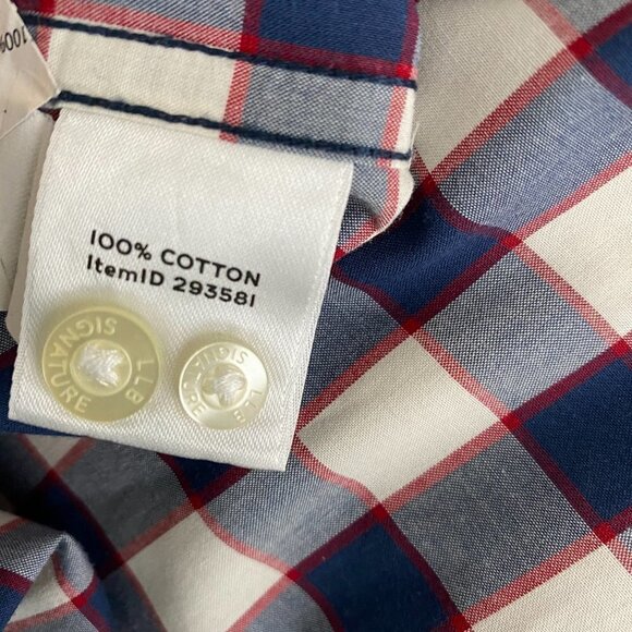 L.L.‎ Bean Signature Shirt Button Front Slim Fit Pl - Picture 6 of 8